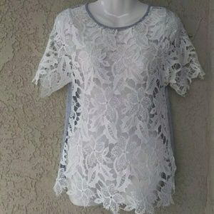 Urban Outfitters kimchi blue flower cutout shirt